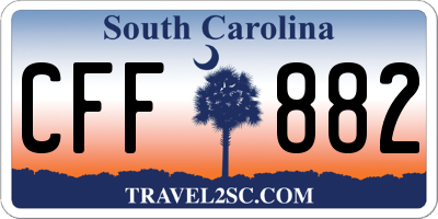SC license plate CFF882