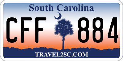 SC license plate CFF884