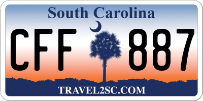 SC license plate CFF887