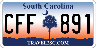 SC license plate CFF891