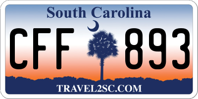 SC license plate CFF893
