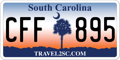 SC license plate CFF895
