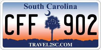 SC license plate CFF902