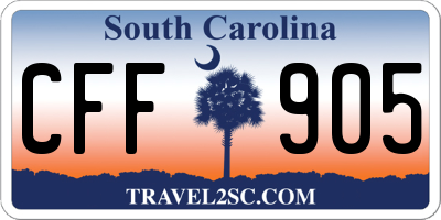 SC license plate CFF905