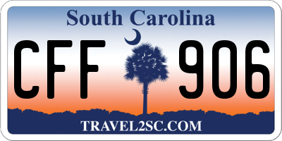 SC license plate CFF906
