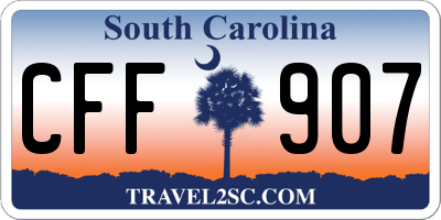 SC license plate CFF907