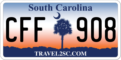 SC license plate CFF908
