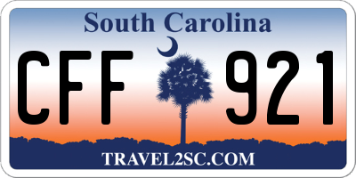 SC license plate CFF921