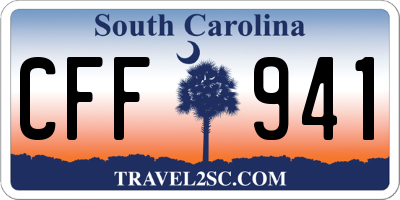 SC license plate CFF941