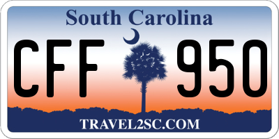 SC license plate CFF950