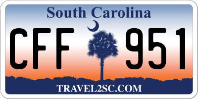 SC license plate CFF951