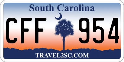 SC license plate CFF954