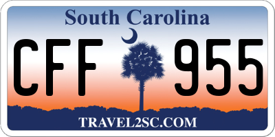 SC license plate CFF955