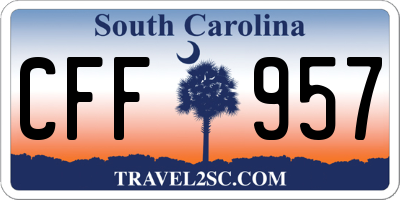 SC license plate CFF957