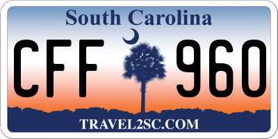 SC license plate CFF960