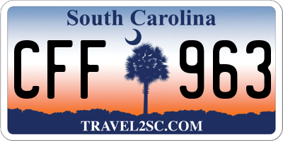 SC license plate CFF963