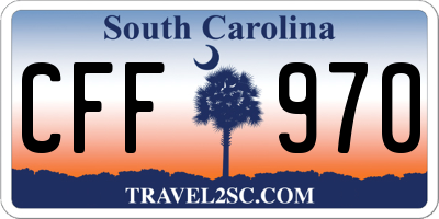 SC license plate CFF970