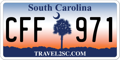 SC license plate CFF971