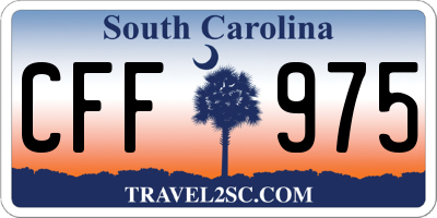 SC license plate CFF975