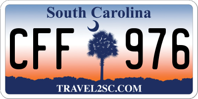 SC license plate CFF976