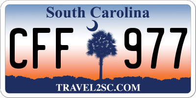 SC license plate CFF977