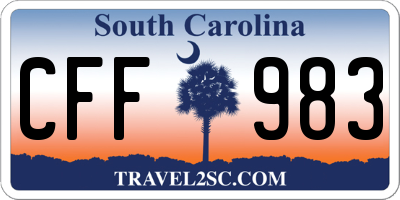 SC license plate CFF983