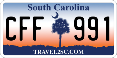 SC license plate CFF991