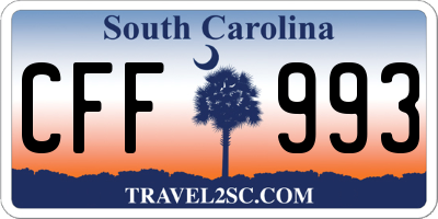 SC license plate CFF993