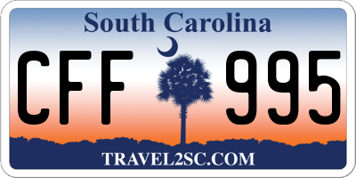 SC license plate CFF995