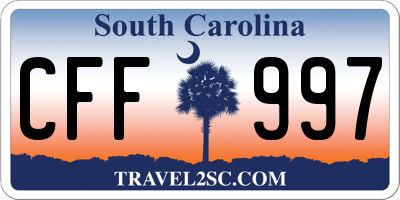 SC license plate CFF997