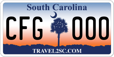 SC license plate CFG000