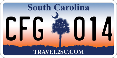 SC license plate CFG014