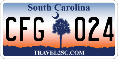 SC license plate CFG024