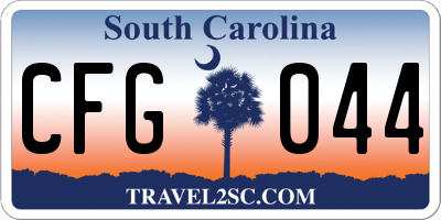 SC license plate CFG044