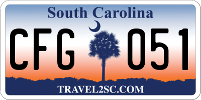 SC license plate CFG051