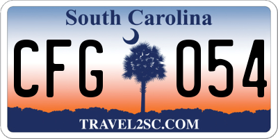 SC license plate CFG054