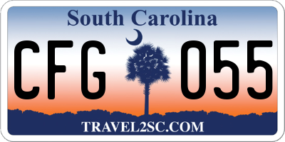 SC license plate CFG055