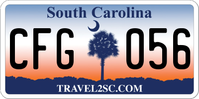 SC license plate CFG056