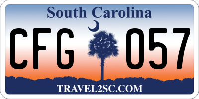 SC license plate CFG057