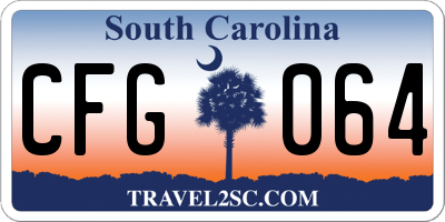 SC license plate CFG064