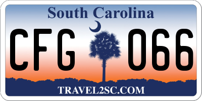 SC license plate CFG066