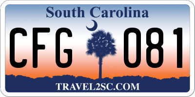 SC license plate CFG081