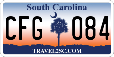 SC license plate CFG084