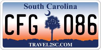 SC license plate CFG086