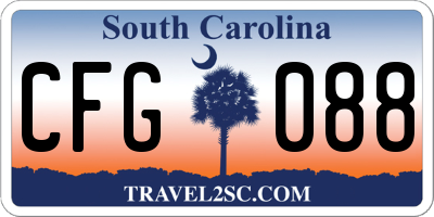 SC license plate CFG088