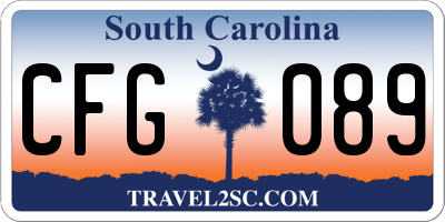 SC license plate CFG089