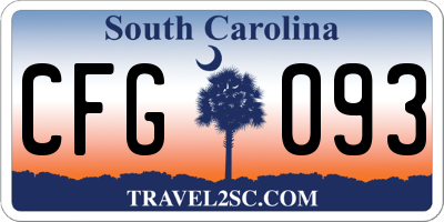 SC license plate CFG093