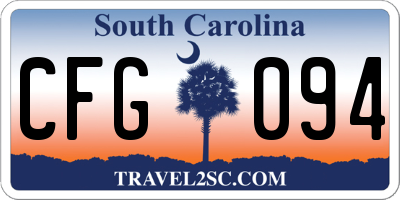 SC license plate CFG094