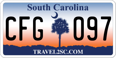 SC license plate CFG097