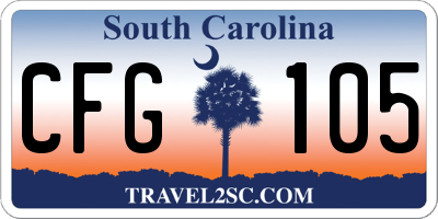 SC license plate CFG105